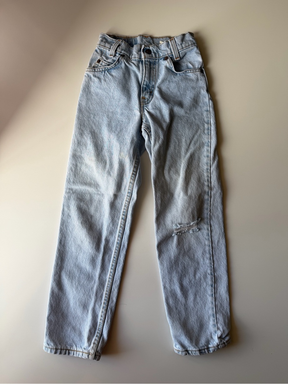 Vintage kids 550 relaxed fit slim Orange tab Levis size 9